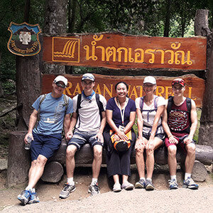 keith enjoying his trip to kanchanaburi with a private thai tour guide