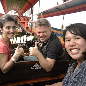 silvana enjoying her day tour in bangkok with her private guide