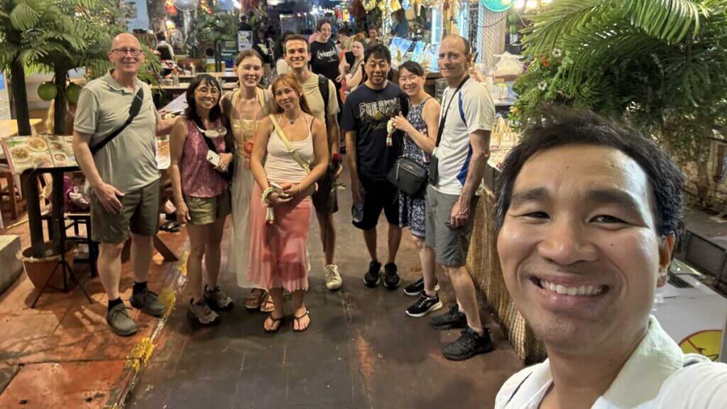 Family group out with Guide Nae.